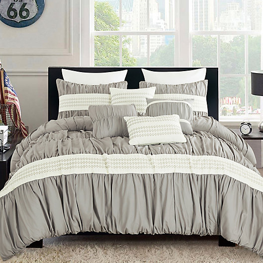 Alternate image 1 for Lokina 6-Piece Queen Comforter Set in Grey