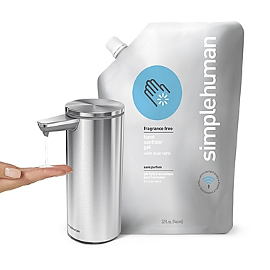 simplehuman&reg; Sensor Soap Pump & Hand Sanitizer Gift Set. View a larger version of this product image.