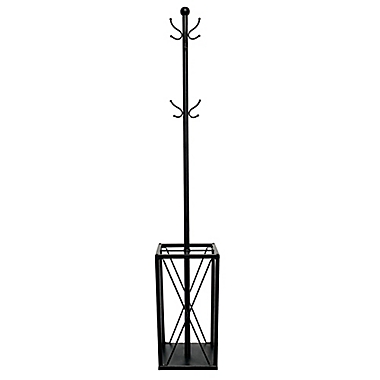 Bee &amp; Willow&trade; Metal Coat Rack with Umbrella Stand in Black. View a larger version of this product image.