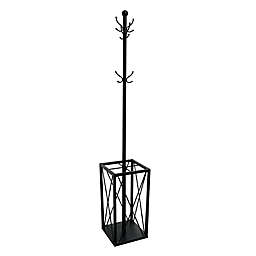 Bee & Willow™ Metal Coat Rack with Umbrella Stand in Black