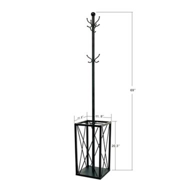 Bee &amp; Willow&trade; Metal Coat Rack with Umbrella Stand in Black. View a larger version of this product image.