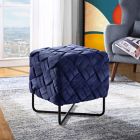 Alternate image 1 for Loft Lyfe Velvet Upholstered Ottoman