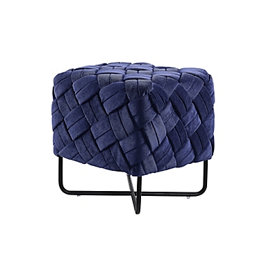 Loft Lyfe Velvet Upholstered Ottoman. View a larger version of this product image.
