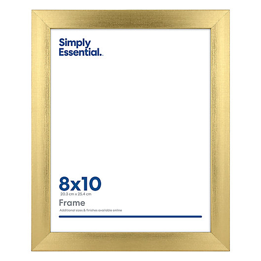 Alternate image 1 for Simply Essential™ Gallery 8-Inch x 10-Inch Wood Picture Frame in Gold