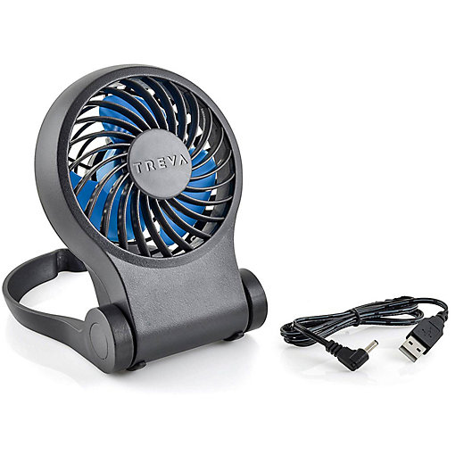 Handheld Small Fan Mini Handheld Battery Fan 3 Speed Adjust Angle USB Portable Air Conditioning Ventilation Small Desktop Air Cooler Fan for Outdoors,Dark Blue 