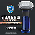 Alternate image 11 for Conair&reg; Turbo Extremesteam&trade; GS108 2-in-1 Steamer + Iron in Blue/Black