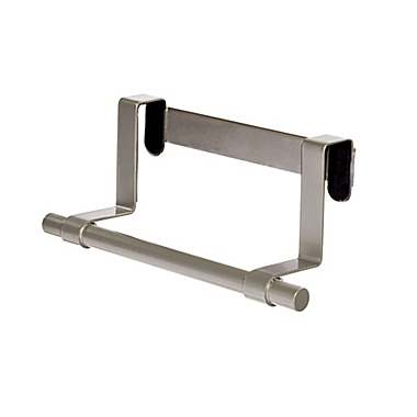 Squared Away&trade; 9.25-Inch Over-the-Cabinet Towel Bar in Brushed Nickel. View a larger version of this product image.