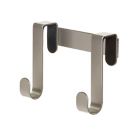Alternate image 2 for Squared Away&trade; Steel Over-the-Cabinet Double Hook in Brushed Nickel
