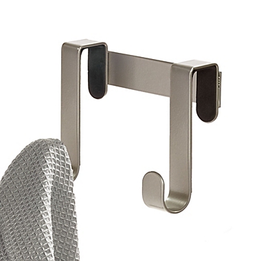 Squared Away&trade; Steel Over-the-Cabinet Double Hook in Brushed Nickel. View a larger version of this product image.