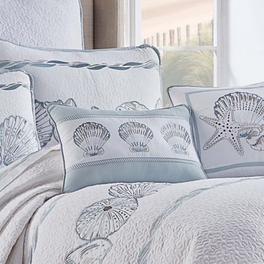 J by J. Queen New York&trade; Water Front Boudoir Throw Pillow in Blue. View a larger version of this product image.