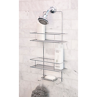 Silver & Chrome Hanging Shower Caddy Bathroom Rack Brand New Stainless-Steel 