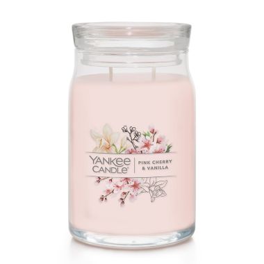 Yankee Candle&reg; Pink Cherry &amp; Vanilla Signature Collection 20 oz. Large Jar Candle. View a larger version of this product image.