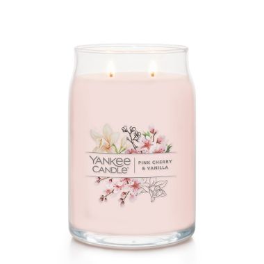 Yankee Candle&reg; Pink Cherry &amp; Vanilla Signature Collection 20 oz. Large Jar Candle. View a larger version of this product image.