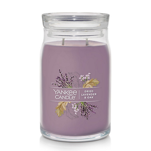 Alternate image 1 for Yankee Candle® Dried Lavender & Oak​ Signature Collection 2-Wick 20 oz. Jar Candle