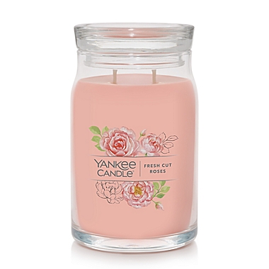 Yankee Candle&reg; Fresh Cut Roses Signature Collection 2-Wick 20 oz. Large Jar Candle. View a larger version of this product image.