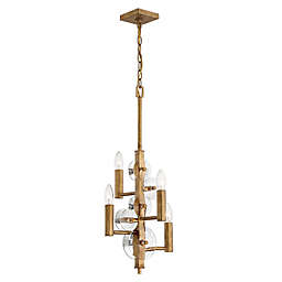 Rogue Decor Company Engeared 4-Light Chandelier in Gold