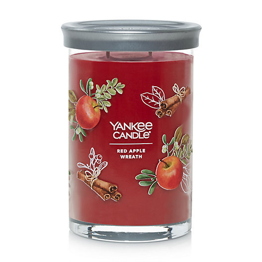 Alternate image 1 for Yankee Candle® Red Apple Wreath 20 oz. 2-Wick Tumbler Candle with Tin Lid