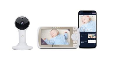 Motorola&reg; VM65 Connect 5-Inch WiFi Video Baby Monitor in White