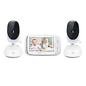 Motorola&reg; VM75-2 5-Inch Video Baby Monitor with Remote Pan Scan and 2 Cameras in White