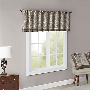 Madison Park Aubrey Window Valance in Blue. View a larger version of this product image.