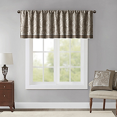 Madison Park Aubrey Window Valance in Blue. View a larger version of this product image.