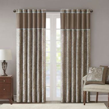 Aubrey 95-Inch Window Curtain Panel in Blue (Single). View a larger version of this product image.