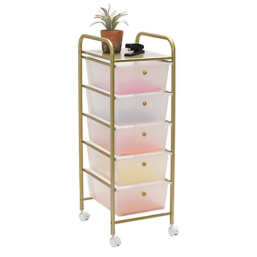 Alternate image 1 for Honey-Can-Do® 5-Drawer Rolling Storage Cart with Plastic Drawers