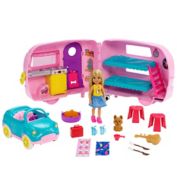 Mattel Barbie&reg; 16-Piece Club Chelsea&trade; Camper Playset