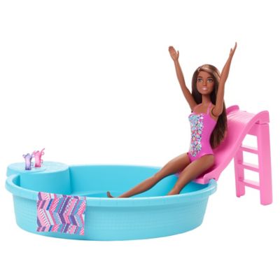 Mattel 6-Piece Barbie Doll And Pool Playset Multi