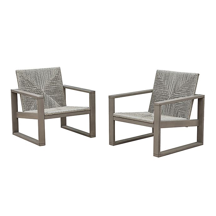 Leisure Made Sumner Patio Lounge Chairs In Grey Brown Set Of 2 Bed Bath Beyond - Patio Lounge Chair Set Of 2