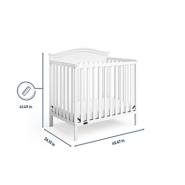Graco&trade; Stella 4-in-1 Convertible Mini Crib with Mattress. View a larger version of this product image.