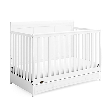 Graco&reg; Asheville 4-in-1 Convertible Crib with Drawer in White. View a larger version of this product image.