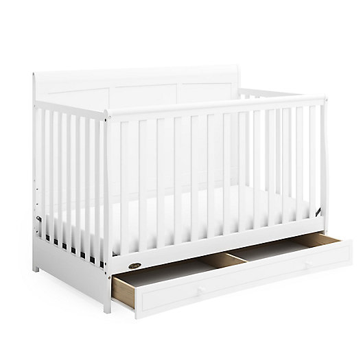 Alternate image 1 for Graco® Asheville 4-in-1 Convertible Crib with Drawer