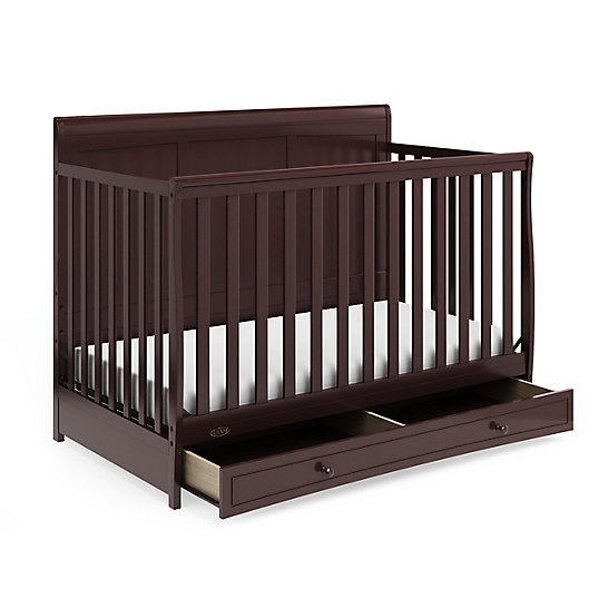 Alternate image 1 for Graco® Asheville 4-in-1 Convertible Crib with Drawer in Espresso