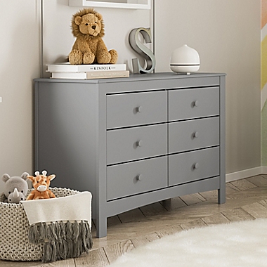 Graco&reg; Noah 6-Drawer Double Dresser in Pebble Grey. View a larger version of this product image.