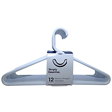 Simply Essential&trade; Heavyweight Hangers in White (Set of 12). View a larger version of this product image.