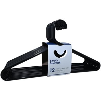 Simply Essential&trade; Heavyweight Hangers in Black (Set of 12)