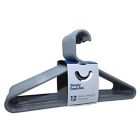 Alternate image 0 for Simply Essential&trade; Heavyweight Hangers in Grey (Set of 12)