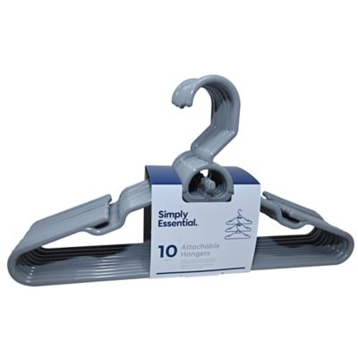 Simply Essential&trade; Attachable Hangers in Grey (Set of 10)