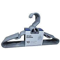 Simply Essential™ Attachable Hangers in Grey (Set of 10)