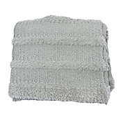 Bee &amp; Willow&trade; Cozy Stripe Faux Fur Throw Blanket in Grey