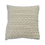Bee &amp; Willow&trade; Cable Knit Square Throw Pillow in Coffee