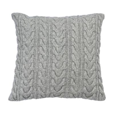Bee &amp; Willow&trade; Cable Knit Square Throw Pillow in Light Grey
