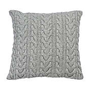 Bee &amp; Willow&trade; Cable Knit Square Throw Pillow in Light Grey