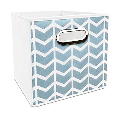 Simply Essential&trade; 11-Inch Collapsible Storage Bin in Aqua. View a larger version of this product image.