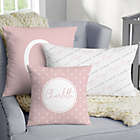 Alternate image 1 for Simple and Sweet Baby Girl 14-Inch Velvet Throw Pillow in Pink