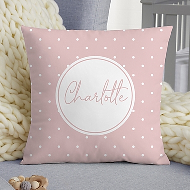 Simple and Sweet Baby Girl 14-Inch Velvet Throw Pillow in Pink. View a larger version of this product image.