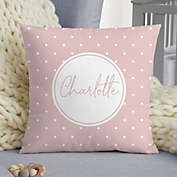 Simple and Sweet Baby Girl 14-Inch Velvet Throw Pillow in Pink