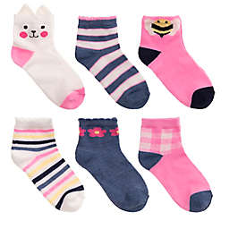 Stride Rite® 6-Pack Bunny and Bumble Bee Ankle Socks