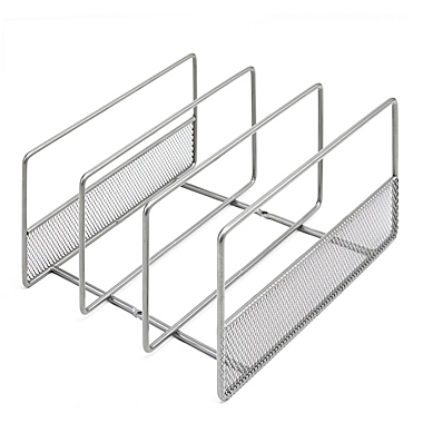 Squared Away&trade; Metal Mesh Cabinet Organizer Rack in Matte Nickel. View a larger version of this product image.